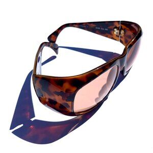 VTG Alain Mikli Frames 5105 281 Tortoise Oversized Wrap Sunglasses, 90s France